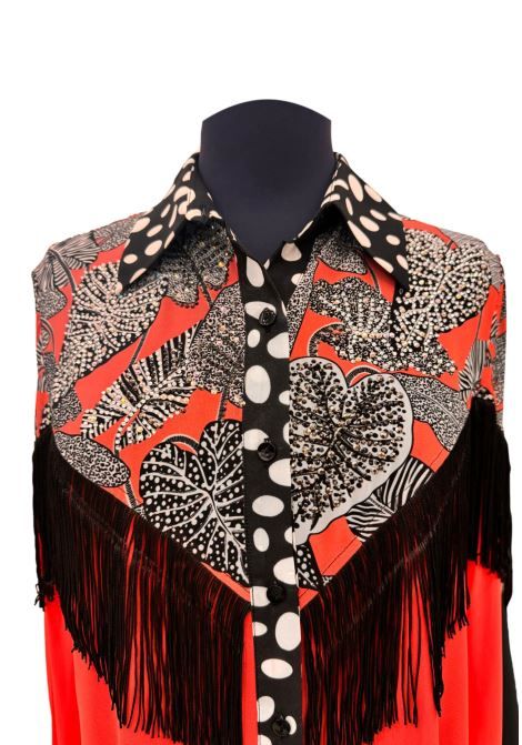 Chiffon shirt with fringes GAI MATTIOLO | shirts | LV1353UNICA